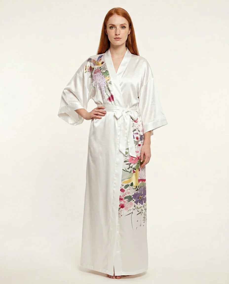 Robe Satin Blanc Image
